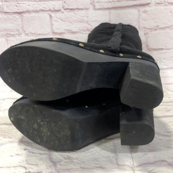 Denim & Supply Sport Suede Boot Size 7 Black Ralph Lauren Close Toe Sheep Skin - Picture 8 of 10